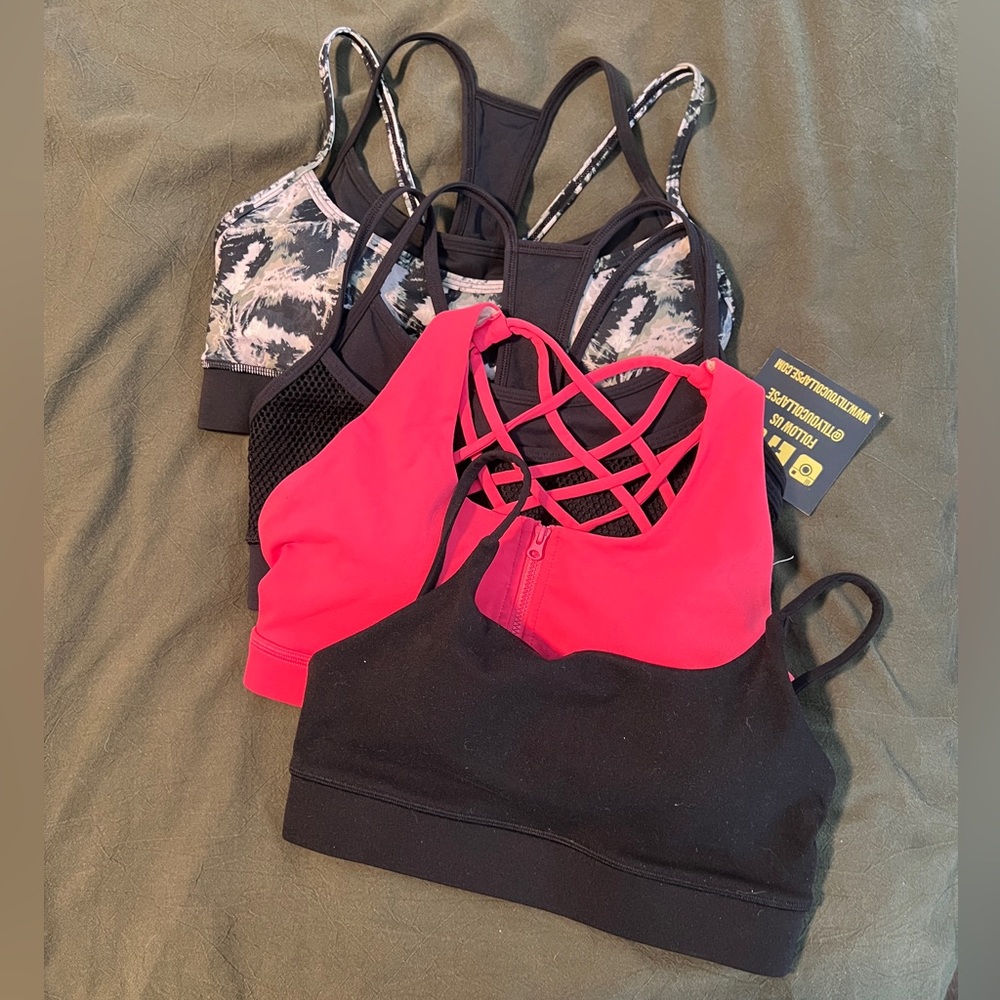 Bundle of 4 Til You Collapse sports bras